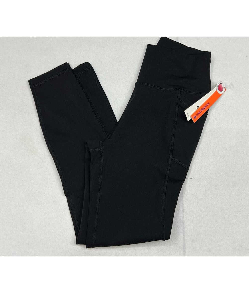 Standing Tree Black Yoga Leggings S High Waist Side Pockets Workout Ankle NWT